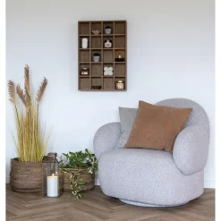 Fotel Messina obrotowy boucle szary