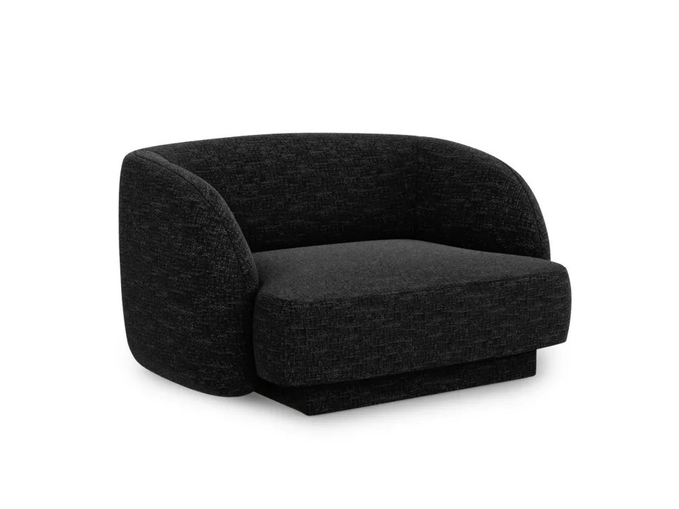 Fotel Miley Black Chenille
