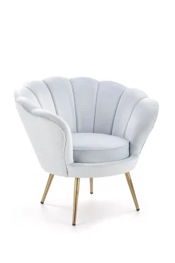 Fotel muszelka Amore błękitny