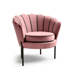 Fotel muszelka Aniel różowy