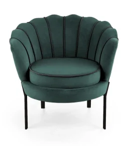 Fotel muszelka Aniel zielony ciemny