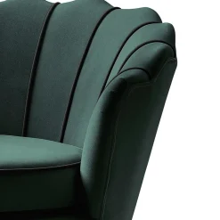Fotel muszelka Aniel zielony ciemny