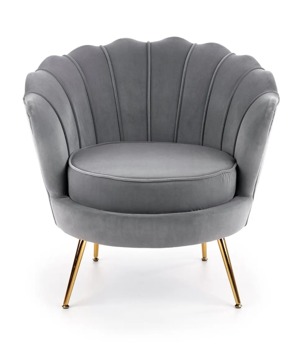 Fotel muszelka Florecja szary