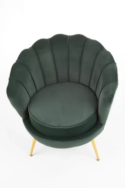 Fotel muszelka Florecja zielony