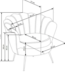 Fotel muszelka Florecja zielony