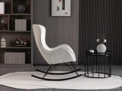 Fotel na biegunach Fabi biały