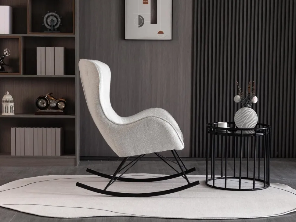 Fotel na biegunach Fabi biały