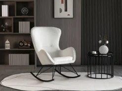 Fotel na biegunach Fabi biały