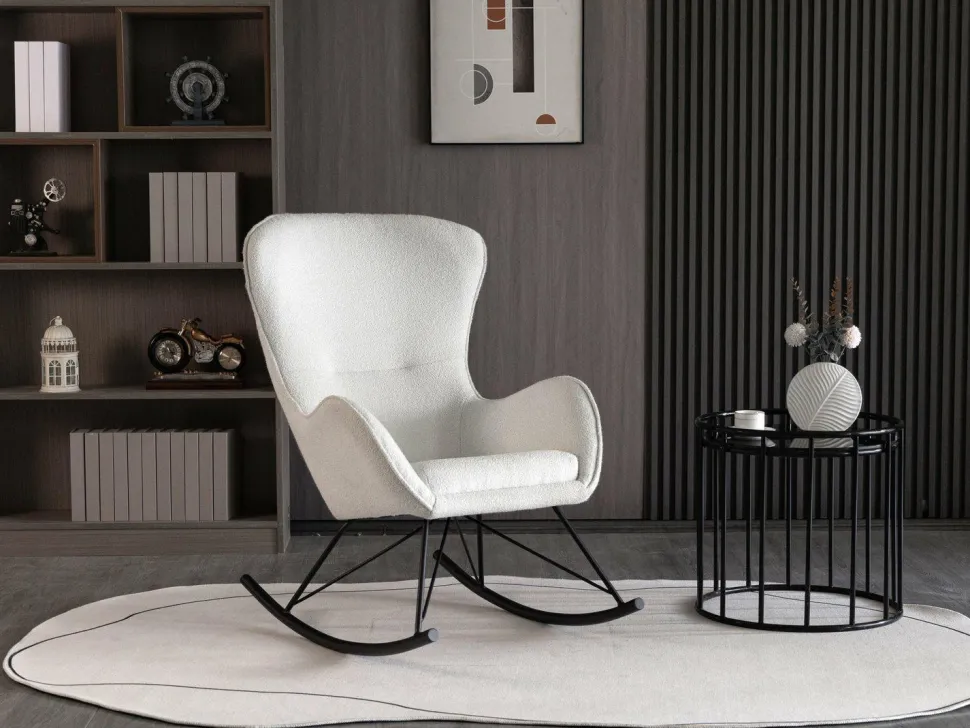 Fotel na biegunach Fabi biały