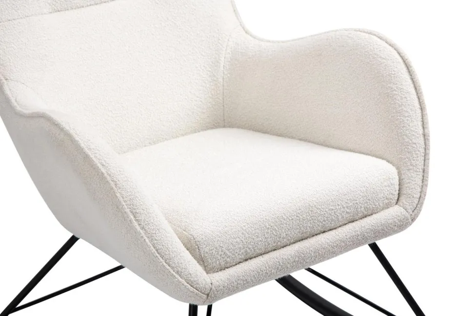 Fotel na biegunach Fabi biały