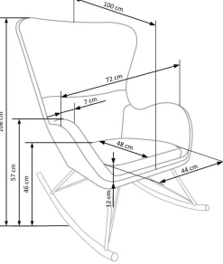Fotel na biegunach Fabi biały
