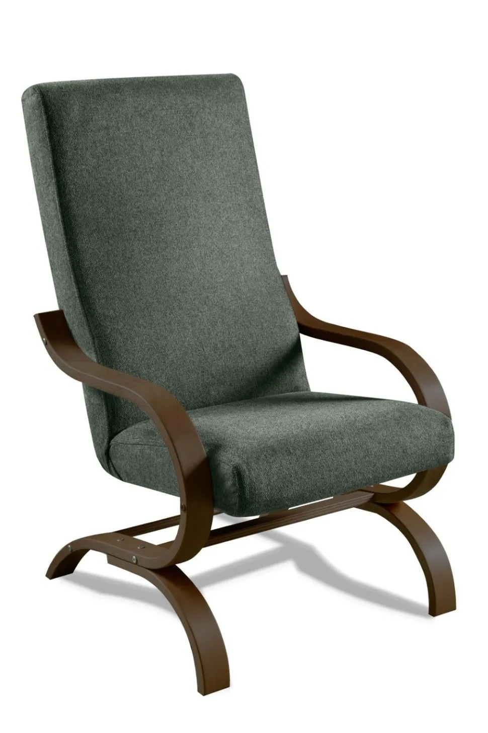 Fotel na płozach Corsica szary ciemny/ orzech Matana 5