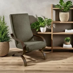 Fotel na płozach Corsica zielony/ orzech  Matana 6