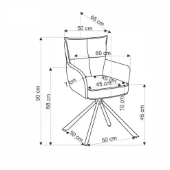 Fotel obrotowy Aldora popielaty