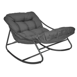 Fotel ogrodowy bujany Tenerife czarny