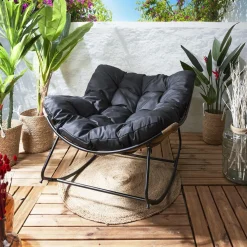 Fotel ogrodowy Tulum czarny