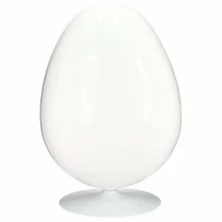 Fotel Ovalia Chair biało czarny nowoczesny