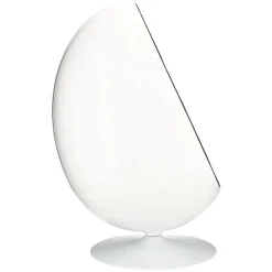 Fotel Ovalia Chair biało czarny nowoczesny