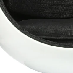 Fotel Ovalia Chair biało czarny nowoczesny