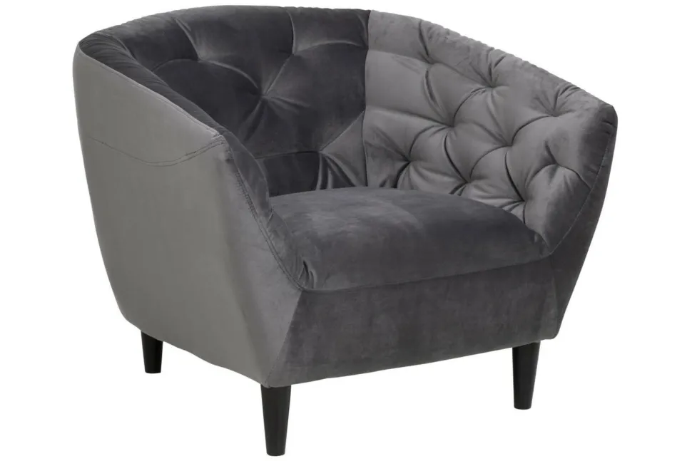 Fotel Ria VIC Dark grey pikowany