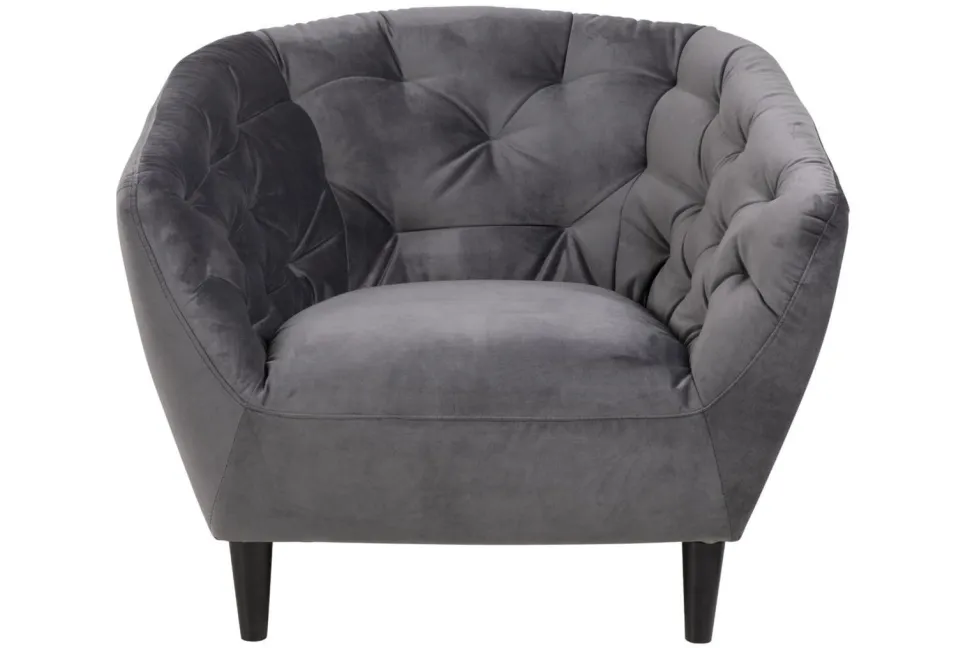 Fotel Ria VIC Dark grey pikowany