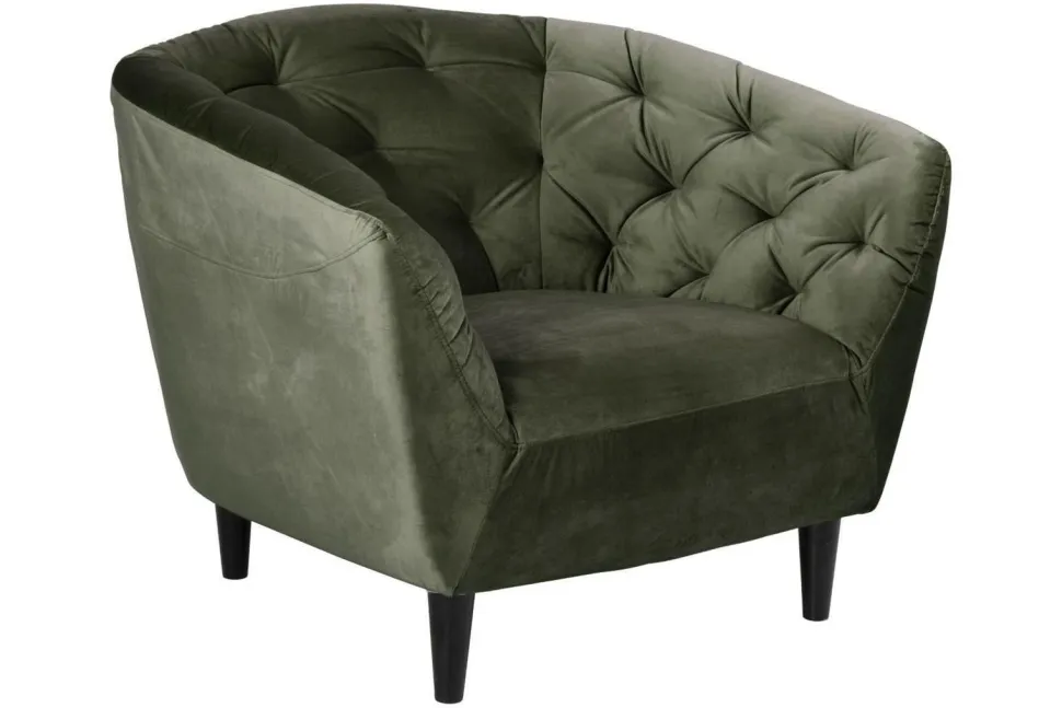 Fotel Ria VIC Forest green pikowany