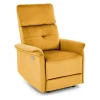 Fotel rozkładany Karlin Velvet musztardowy