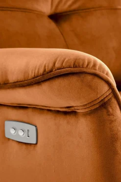 Fotel rozkładany Karlin Velvet cynamonowy