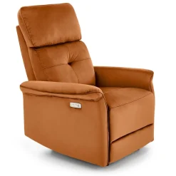 Fotel rozkładany Karlin Velvet cynamonowy