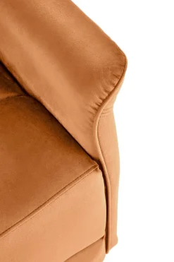 Fotel rozkładany Karlin Velvet cynamonowy