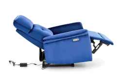 Fotel rozkładany Karlin Velvet granatowy