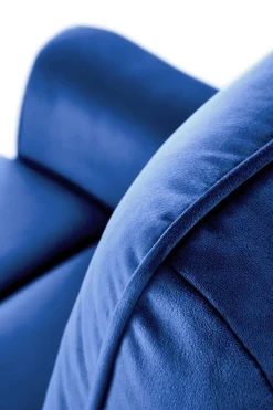 Fotel rozkładany Karlin Velvet granatowy