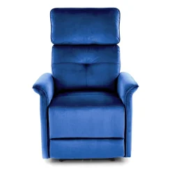 Fotel rozkładany Karlin Velvet granatowy