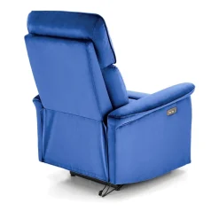 Fotel rozkładany Karlin Velvet granatowy