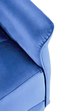 Fotel rozkładany Karlin Velvet granatowy