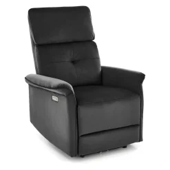 Fotel rozkładany Karlin Velvet czarny