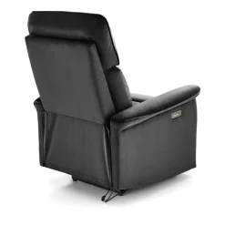 Fotel rozkładany Karlin Velvet czarny