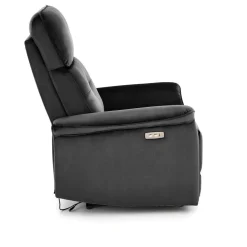 Fotel rozkładany Karlin Velvet czarny