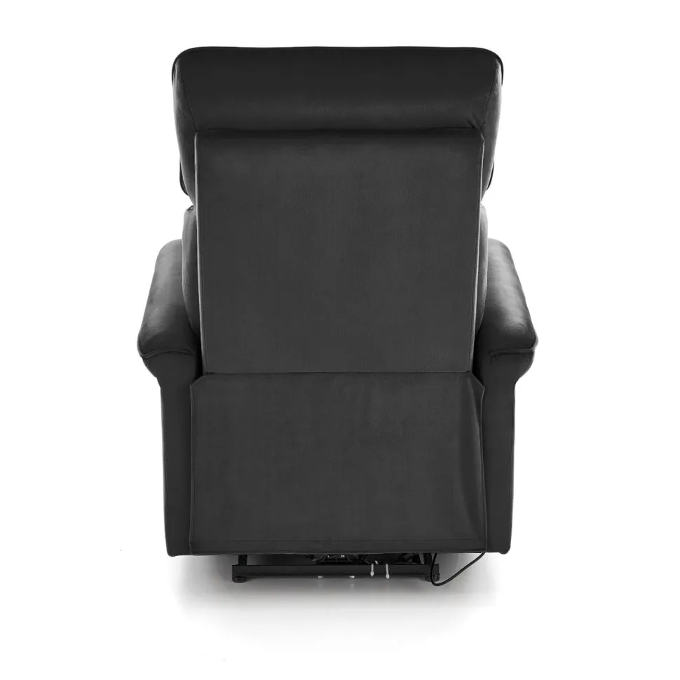 Fotel rozkładany Karlin Velvet czarny