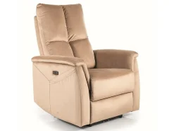 Fotel rozkładany Mars beżowy VIC z funkcją masażu