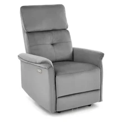 Fotel rozkładany recliner Karlin welwet szary