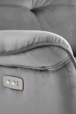 Fotel rozkładany recliner Karlin welwet szary