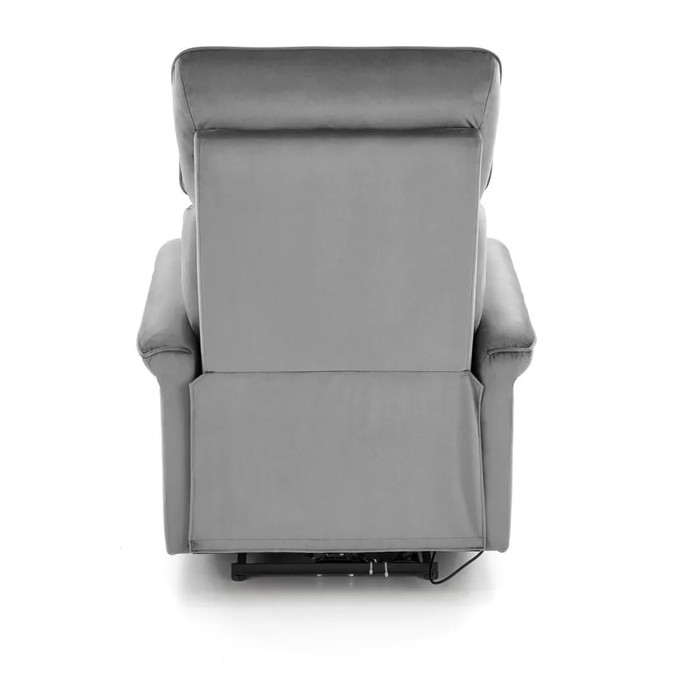 Fotel rozkładany recliner Karlin welwet szary