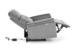 Fotel rozkładany recliner Karlin welwet szary