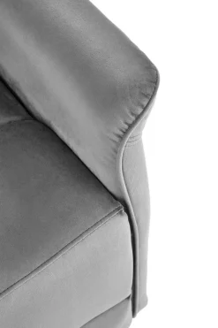 Fotel rozkładany recliner Karlin welwet szary