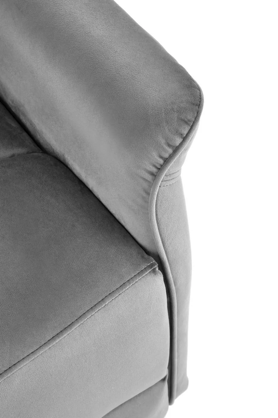 Fotel rozkładany recliner Karlin welwet szary