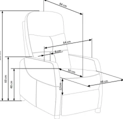 Fotel rozkładany recliner Dativo beżowy