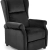 Fotel rozkładany recliner Nagu czarny