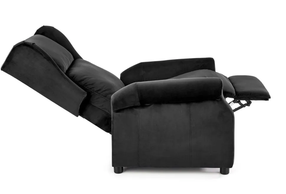 Fotel rozkładany recliner Nagu czarny