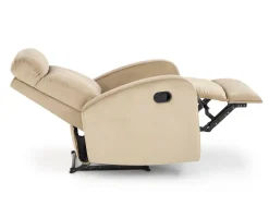 Fotel rozkładany recliner Veral welwet beżowy
